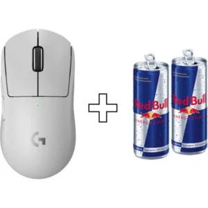 Миша бездротова ігрова Logitech G Pro X Superlight 2 SE Lightspeed White + енергетичний напій Red Bull 0,25 л (x2)